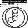 LYVQZPWLRS Steel Round-Wire Retaining Rings, 2-Piece, 5.0 mm Wire Diameter, Spring Steel (5 x 110 x 10) view 2