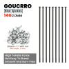 goucrro 14G Straight-Pull Bicycle Spokes, Black, 2.0 mm, 205 mm, 20 Pieces with Copper Nipples view 2