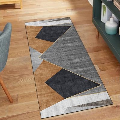 QQrunner Patchwork Runner Rug, Washable, Non-Slip, 80 x 800 cm, Orange