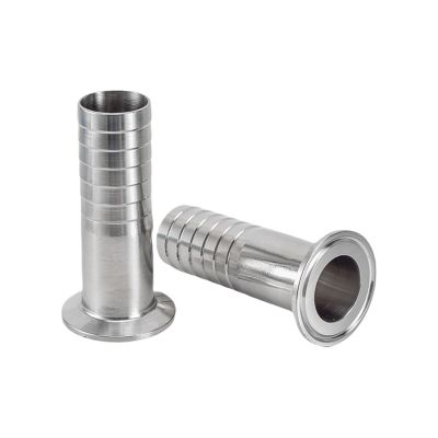 1 pc OD25 mm Hose Barb x 1.5 in Tri-Clamp 304 Stainless Steel Pipe Fitting, 150 mm Length