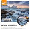 K&F CONCEPT 72mm Variable ND2-32 Filter (1-5 Stops) view 2