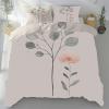 Pink Floral Microfiber Bedding Set, 200 x 200 cm view 1