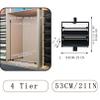 360° Rotating Pull-Out Closet Shoe Rack, Height-Adjustable, 4-Tier, Black, 53 cm/21 in view 2