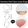 Beebeecraft 600-Piece 6 mm 304 Stainless Steel Open Jump Rings, 20 Gauge view 2