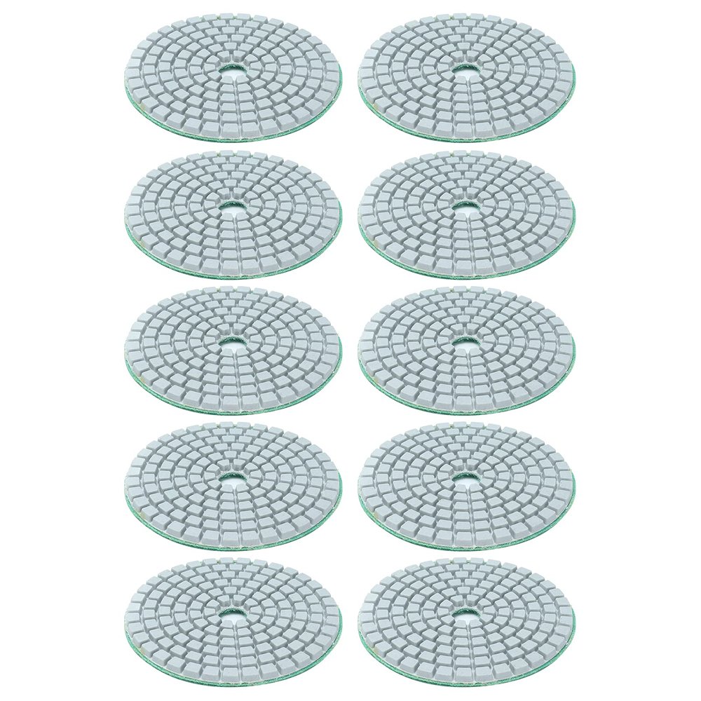 Yumili 10-Piece 3-Inch Diamond Polishing Pads for Granite and Marble, Wet/Dry Use