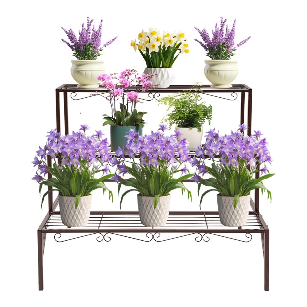 3-Tier Metal Plant Stand, Bronze