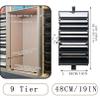 360° Rotating Pull-Out Closet Shoe Rack, 9-Tier, Brown, 48 cm/19 in view 2