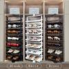 360° Rotating Pull-Out Closet Shoe Rack, 9-Tier, Brown, 48 cm/19 in view 3