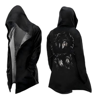 Duohropke Nordic Myth 3D Mid-Length Hooded Cardigan for Men