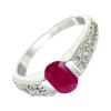 SILVERTROVE Lab-Grown Ruby Silver-Plated Band Ring for Men and Women, CRG1168AM23_(69 (22.0)) view 1