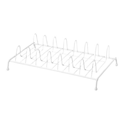White Iron Dish Drying Rack for Bowls and Plates