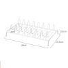 White Iron Dish Drying Rack for Bowls and Plates view 2