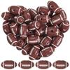 SOFPLATE 200 Rugby Ball Acrylic Beads, 18 x 10 mm, Coconut Brown view 1