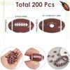 SOFPLATE 200 Rugby Ball Acrylic Beads, 18 x 10 mm, Coconut Brown view 2