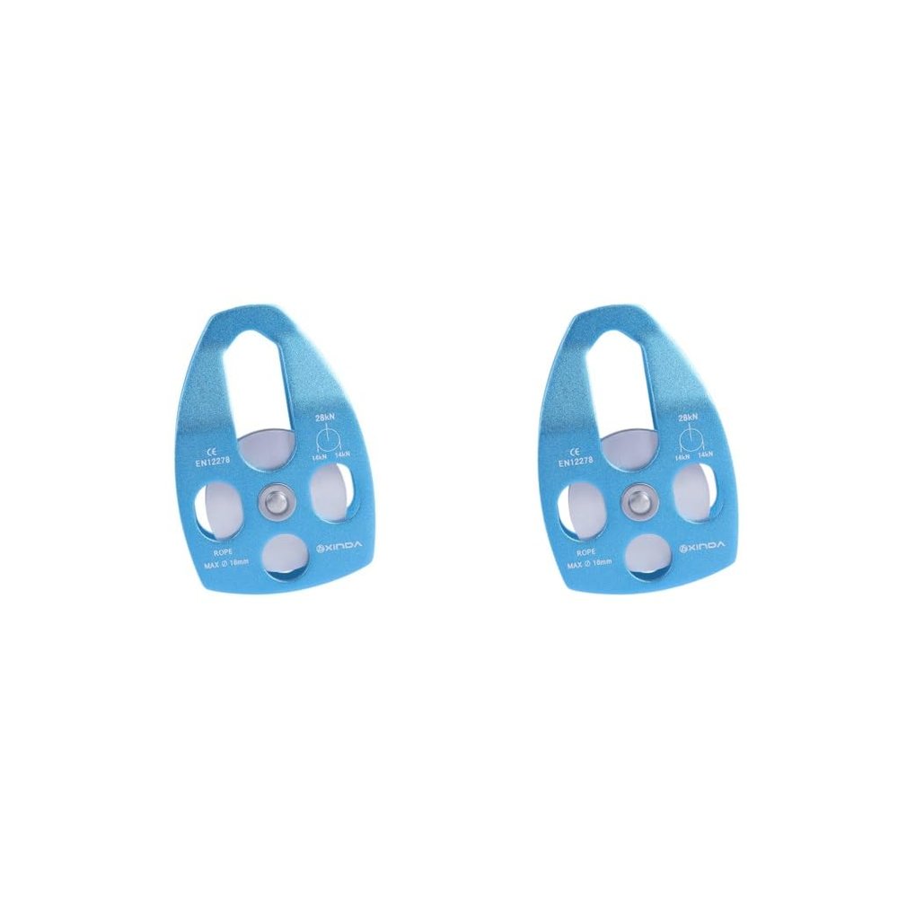 2-Pack Climbing Pulleys, Heavy-Duty Rescue Side Pulleys for Lifting, Hauling and Rappelling