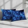 Generic Sky Blue 3-Piece Bedding Set, 155 x 220 cm, Animal Flowers Wolf Rose Design view 4