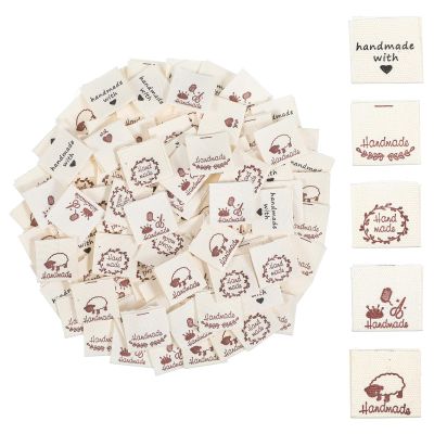 100-Piece Handmade Sew-On Labels for DIY Crafts