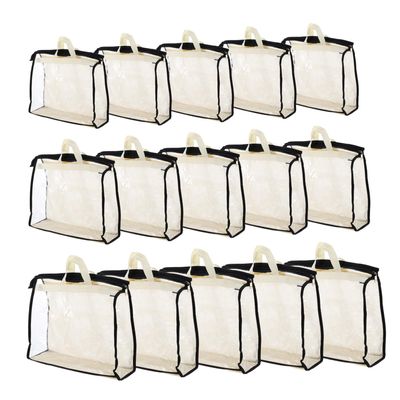 NOLITOY 15-Pack Transparent PVC Hanging Handbag Organizers
