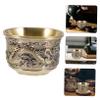 Cabilock 10-Piece Retro Chinese Teacup Set, Zinc Alloy, Non-Slip, Shatter-Resistant, Stackable view 2