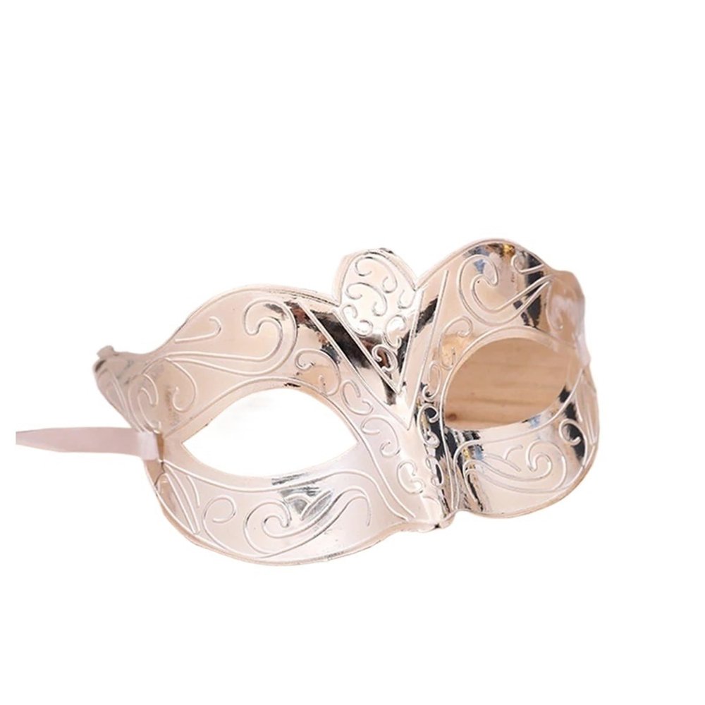 Cute Glittering Half-Face Party Mask, Silver