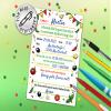 12 Pizza Party Invitations for a 9th Birthday view 4
