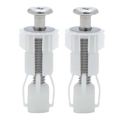 Metal Toilet Seat Bolts, Lock Nuts and Screw Set for Installation, Replacement and Floor Mounting