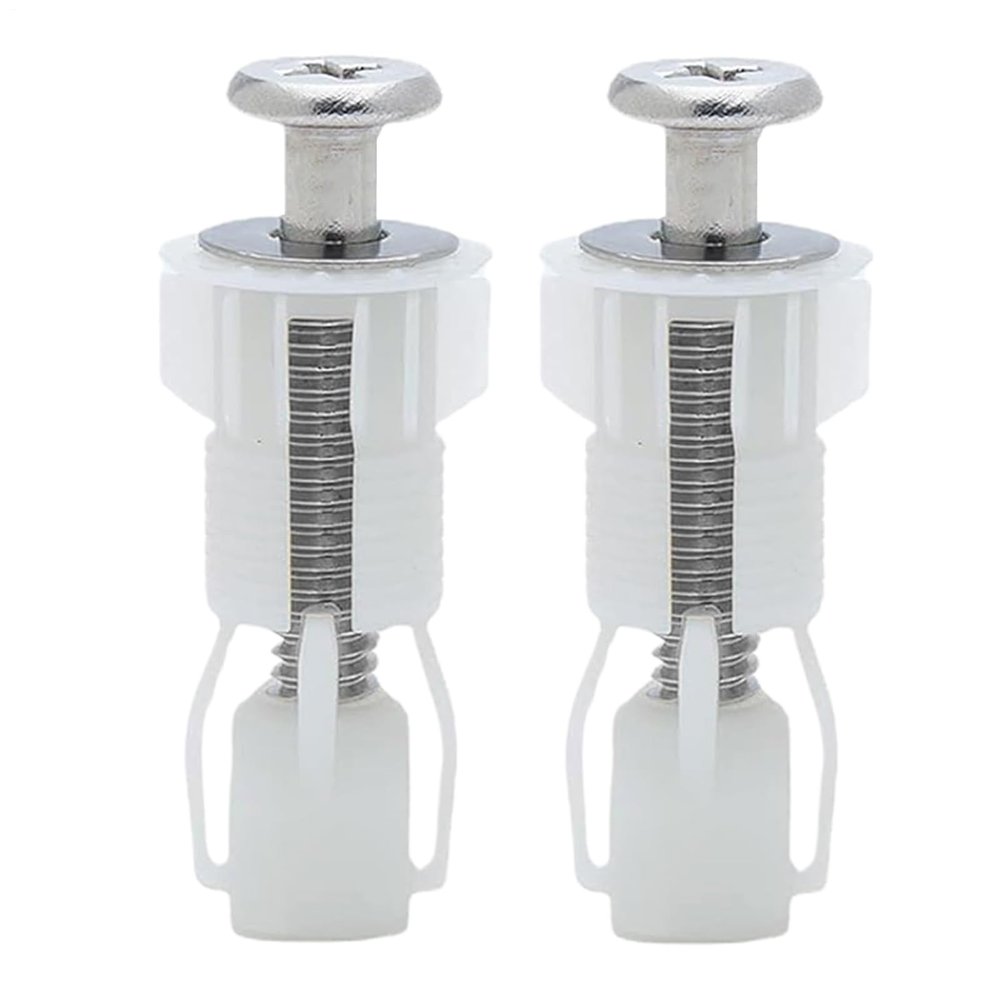 Metal Toilet Seat Bolts, Lock Nuts and Screw Set for Installation, Replacement and Floor Mounting