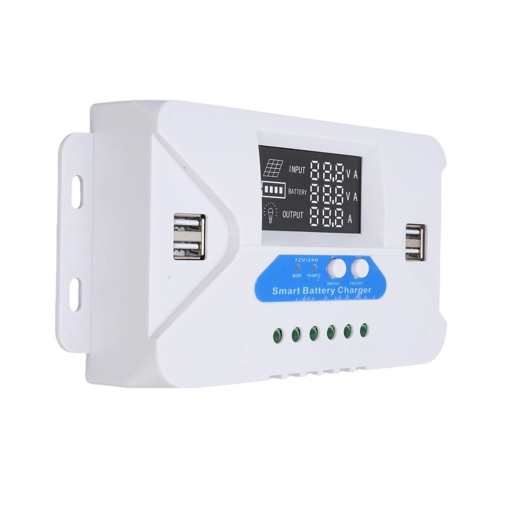 RhineCart Basics 80A Solar Charge Controller with LCD Display