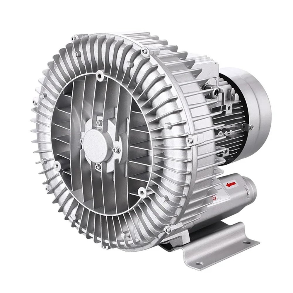 1-Piece Industrial High-Pressure Vortex Blower, 370 W, 220 V, Single-Phase