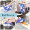 FRODOTGV Microfiber Cleaning Cloths, Indonesian Batik Cobalt Pattern, 6-Pack, 28 x 28 cm view 2