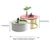 Nesting Coffee Table Set with Storage, Round Industrial Design view 2