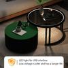 Nesting Coffee Table Set with Storage, Round Industrial Design view 3