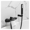 Matte Black Waterfall Wall-Mount Tub Faucet, Hot & Cold Mixer view 2