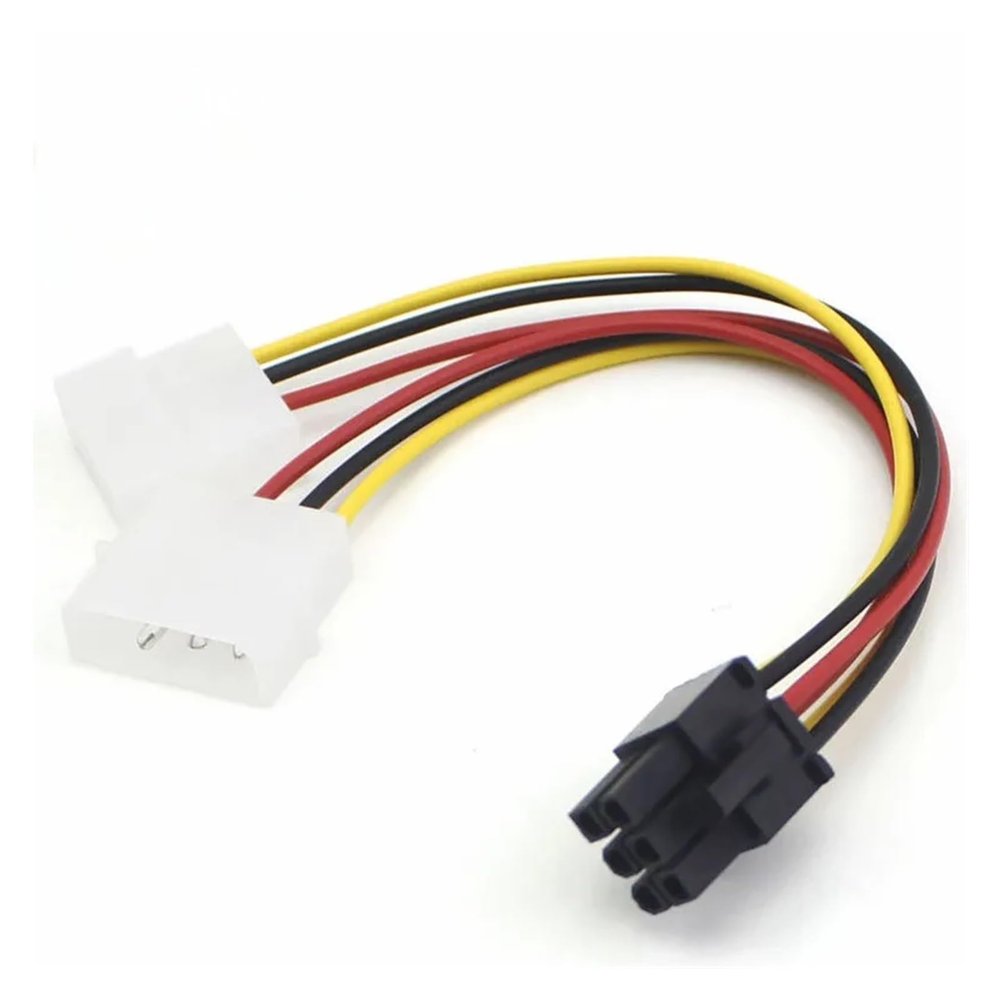 GUYTRM Dual Power 4-to-6-Pin Graphics Card Adapter Cable, Express Power Supply Line