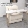 Professional Manicure Table with Marble Surface and Gold Metal Stand view 4