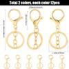 SUNNYCLUE 24-Pack Gold Lobster Claw Clasps with Key Rings view 2