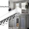 Aluminum Curtain Track, Ceiling or Wall Mount, Silent Rollers, 0.5–6 m Heavy-Duty Track, 350 cm (11.5 ft) view 4