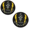 USAF 493rd F-35 Squadron Tactical Morale Patch, Skull Design, 8.9 cm, Black and Yellow Lightning, 2-Pack view 1