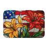 Woshuwo Stained-Glass Doormat, Red and Yellow Lily Bloom, 40 x 60 cm view 1