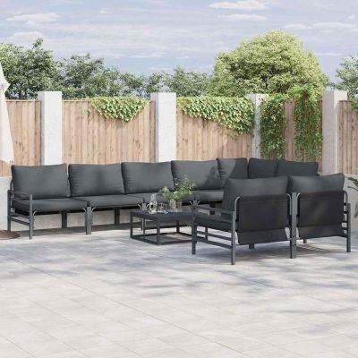 Homgoday Modern Luxury Garden Sofa Set, Steel Frame, Polyester Cushions, Model 3379009