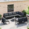 Homgoday Modern Luxury Garden Sofa Set, Steel Frame, Polyester Cushions, Model 3379009 view 3