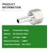 TAISHER 5-Pack 304 Stainless Steel Forged Hose Barb Fittings, 16 mm Barb x 3/4 in. FBSP Adapter with Hose Clamps view 3