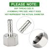 TAISHER 5-Pack 304 Stainless Steel Forged Hose Barb Fittings, 16 mm Barb x 3/4 in. FBSP Adapter with Hose Clamps view 4