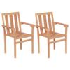 WSJHUHK 3-Piece Bistro Set, Solid Teak Wood view 4