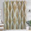 Blackout Curtains with White and Gold Geometric Print, 2-Piece Set, 166 x 75 cm (H x W) view 1