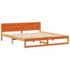 Solid Pine Bed Frame, Wax Brown, 200 x 200 cm view 2
