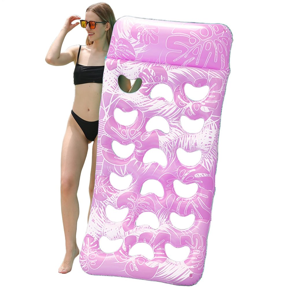 Inflatable Floating Pool Lounger, Waterproof, UV-Resistant
