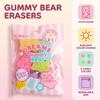 Cute Erasers, Colorful Rubber Cabochons, Cartoon Pencil Erasers, Animals, Interactive Erasers, Pets, Stationery, School Rewards, 5 pcs view 4