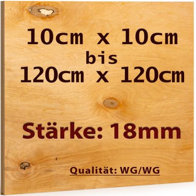 Plywood Sheet 120 x 60 cm | 18 mm Thick | Multiplex Cut-to-Size