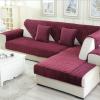 MAJINGC Flannel Sofa Cover for 1-, 2-, 3-, or 4-Seater and L-Shaped Sofas, 90 x 240 cm, 1 Piece, Wine Red view 1